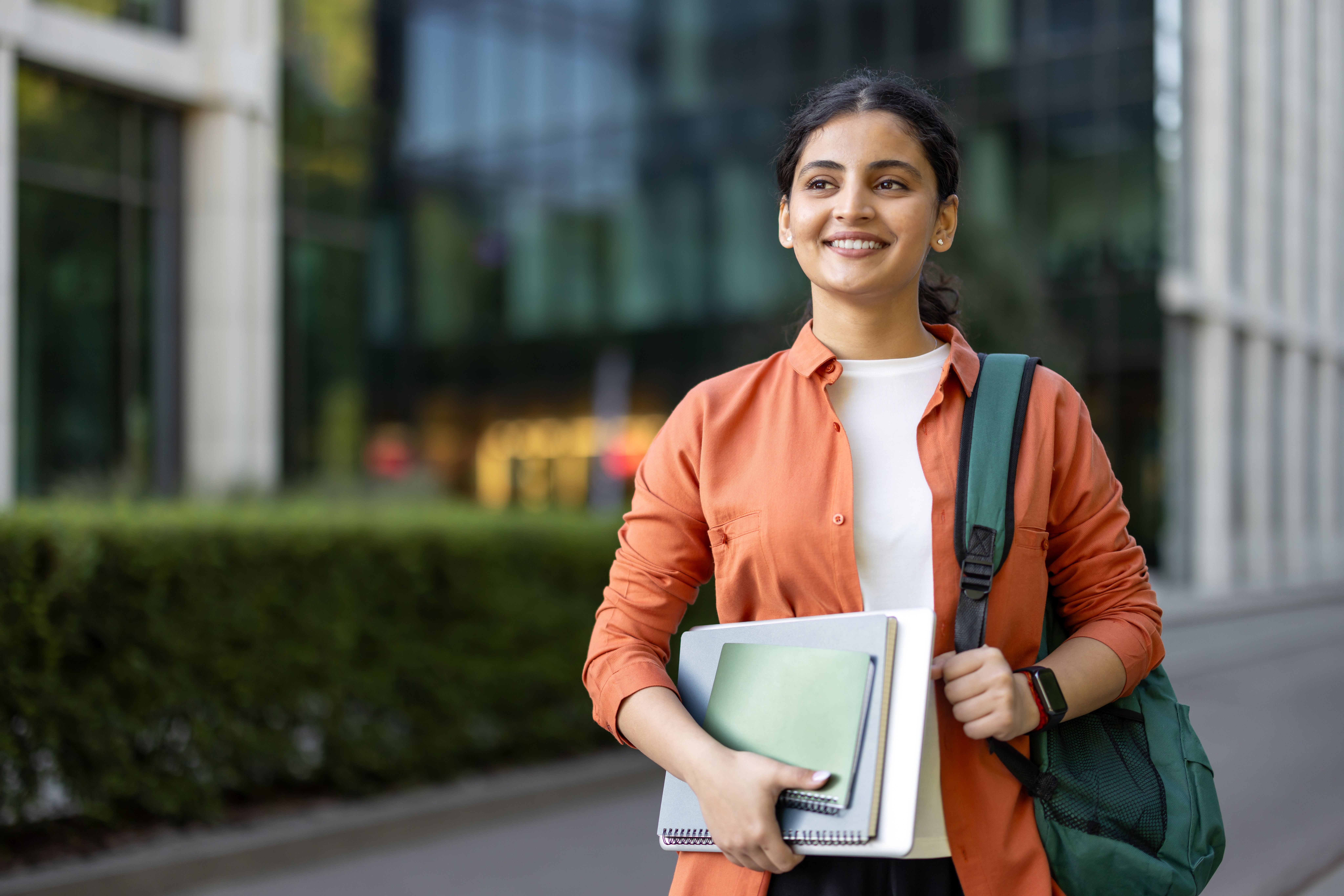 Indian student happy face