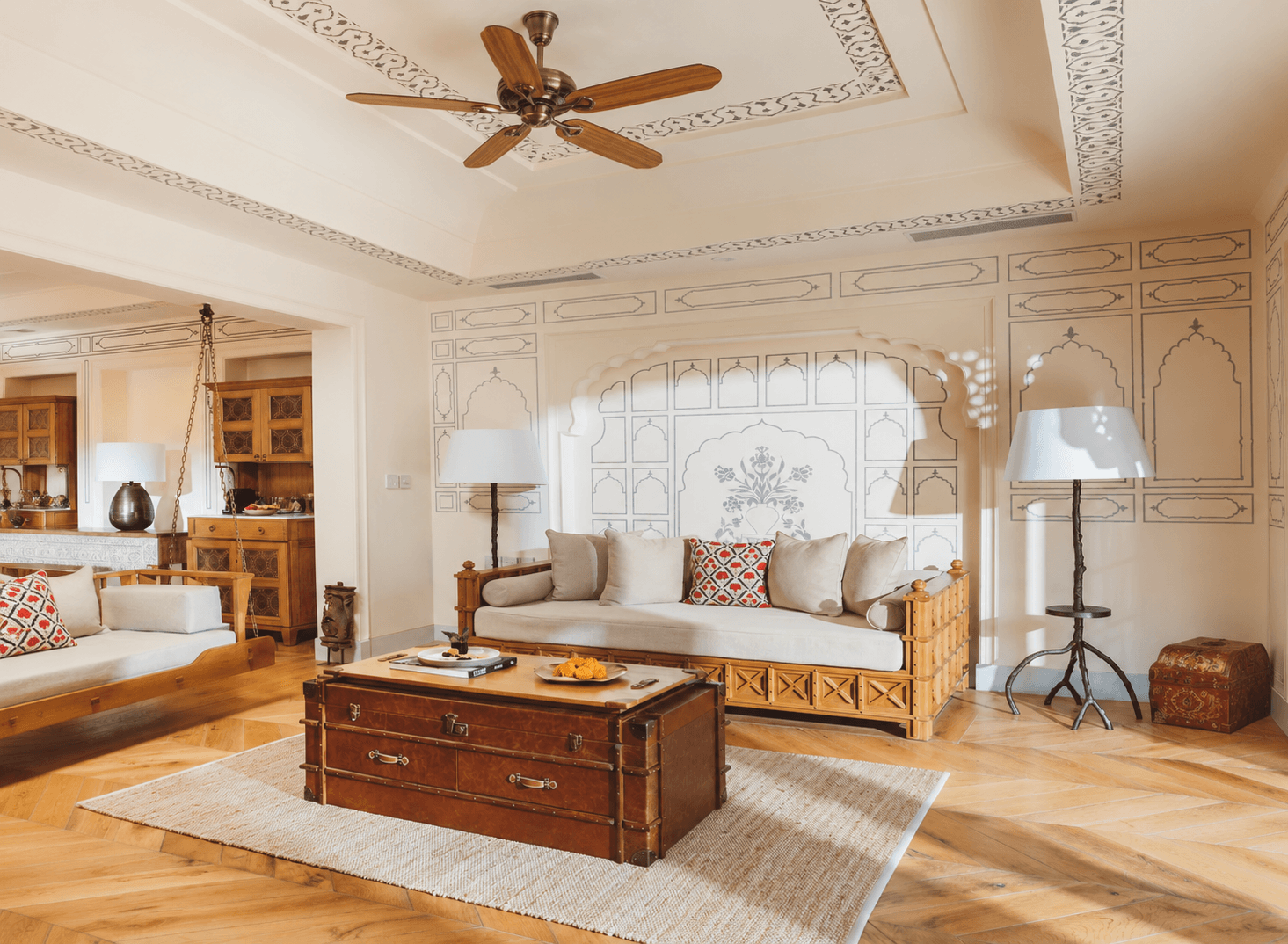 Sunlit Mughal-Inspired Living Room